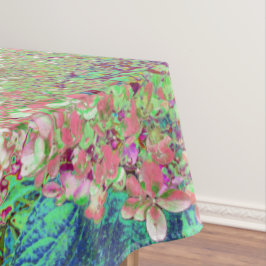 サンゴエレガントとチャートレイズライムライトアジサイ テーブルクロス