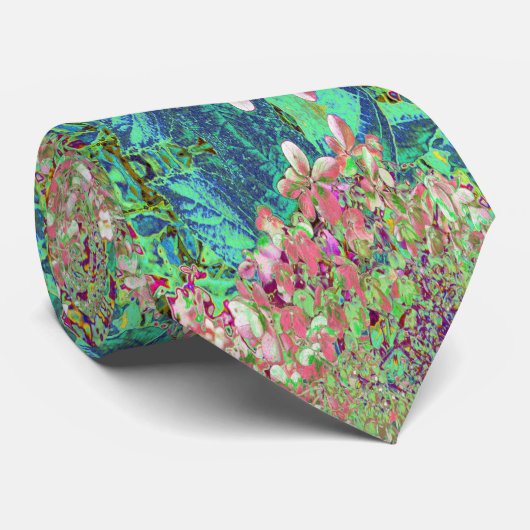 サンゴエレガントとチャートレイズライムライトアジサイ ネクタイ (ロール)