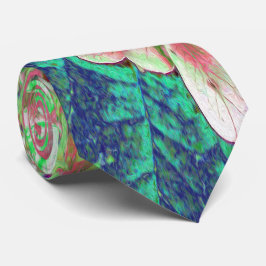 サンゴエレガントとチャートレイズライムライトアジサイ ネクタイ