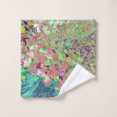 サンゴエレガントとチャートレイズライムライトアジサイ バスタオルセット (ウォッシュタオル)