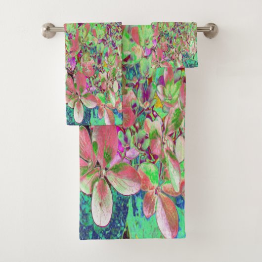 サンゴエレガントとチャートレイズライムライトアジサイ バスタオルセット (インサイチュ)