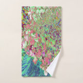 サンゴエレガントとチャートレイズライムライトアジサイ バスタオルセット (ハンドタオル)