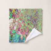 サンゴエレガントとチャートレイズライムライトアジサイ バスタオルセット (ウォッシュタオル)