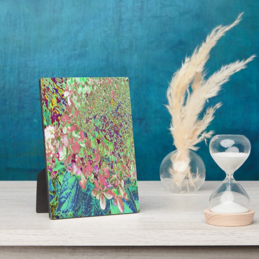 サンゴエレガントとチャートレイズライムライトアジサイ フォトプラーク (側面)