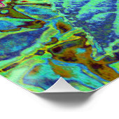 サンゴエレガントとチャートレイズライムライトアジサイ ポスター (コーナー)