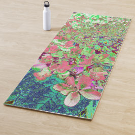 サンゴエレガントとチャートレイズライムライトアジサイ ヨガマット