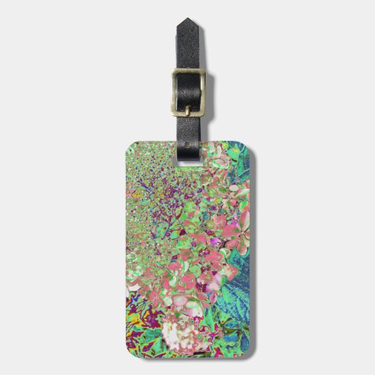 サンゴエレガントとチャートレイズライムライトアジサイ ラゲッジタグ (正面縦)