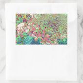 サンゴエレガントとチャートレイズライムライトアジサイ 長方形シール (バッグ)