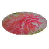 サンゴエレガントとピンクの装飾ダリア カッティングボード (角)