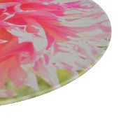 サンゴエレガントとピンクの装飾ダリア カッティングボード (角)