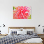 サンゴエレガントとピンクの装飾ダリア キャンバスプリント (インサイチュ (寝室))