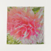 サンゴエレガントとピンクの装飾ダリア タペストリー (正面(横))