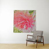 サンゴエレガントとピンクの装飾ダリア タペストリー (インサイチュ(横))