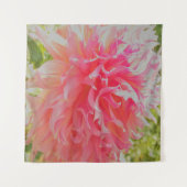 サンゴエレガントとピンクの装飾ダリア タペストリー (正面)