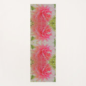 サンゴエレガントとピンクの装飾ダリア ヨガマット (正面)