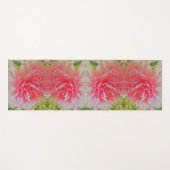 サンゴエレガントとピンクの装飾ダリア ヨガマット (正面(横))