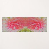 サンゴエレガントとピンクの装飾ダリア ヨガマット (正面(横))