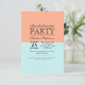 サンゴエレガントとミントグリーンの2トーンカラースプリット 招待状 (スタンド正面)