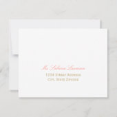 サンゴエレガントと金ゴールドフローラパイ結婚ニー 出欠カード (裏面)