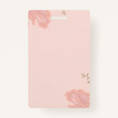 サンゴエレガントの花の水色を保存する バッジ (裏面)