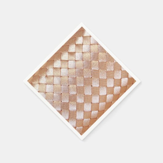 サンゴエレガントモダン金ゴールドサチンの波形 スタンダードカクテルナプキン (角)