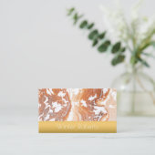 サンゴエレガント大理石金ゴールド枠プロフェッショナル 名刺 (スタンド正面)