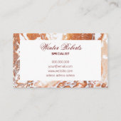 サンゴエレガント大理石金ゴールド枠プロフェッショナル 名刺 (裏面)