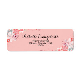 サンゴエレガント差出人住所ラベル ラベル