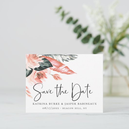 サンゴエレガント熱帯が日付を救う 案内ポストカード (スタンド正面)