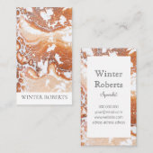 サンゴエレガント白大理石プロフェッショナル 名刺 (正面/裏面)