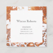 サンゴエレガント白枠の大理石プロフェッショナル スクエア名刺 (裏面)