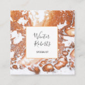 サンゴエレガント白枠の大理石プロフェッショナル スクエア名刺 (正面)