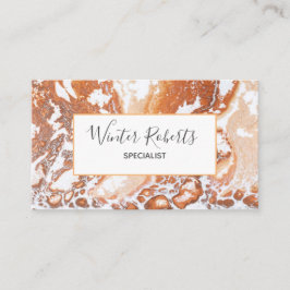 サンゴエレガント白枠の大理石プロフェッショナル 名刺