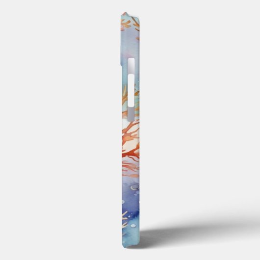 サンゴカラフルの水色 Case-Mate iPhoneケース (裏面 / 左)