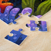 サンゴカラフル礁の中に鮮やかいる乗馬 ジグソーパズル (側面)