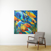 サンゴカラフル礁の外来熱帯魚 タペストリー (インサイチュ)