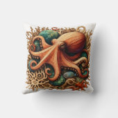 サンゴカラフル礁の生息地の中のタコ クッション (裏面)