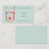 サンゴガーリー造幣局ヴィンテージカメラ名刺 名刺 (正面/裏面)