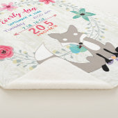 サンゴキツネベビーガール統計ウォーターカラーリース シェルパブランケット (3/4)