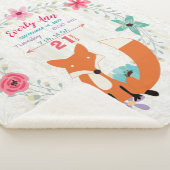 サンゴキツネベビーガール統計ウォーターカラーリース シェルパブランケット (3/4)