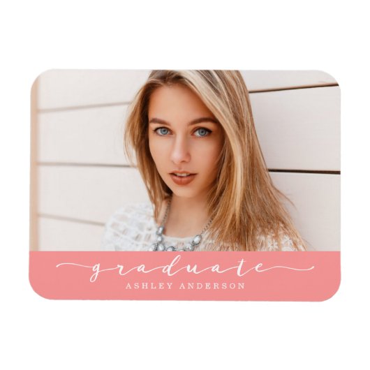 サンゴクラシックの卒業写真マグネット マグネット (横)