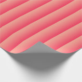 サンゴグラデーションから赤ストライプ色 ラッピングペーパー (角)