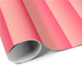 サンゴグラデーションから赤ストライプ色 ラッピングペーパー (ロールコーナー)