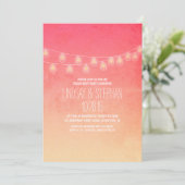 サンゴグラデーション弦光婚約パーティ招待状 招待状 (スタンド正面)
