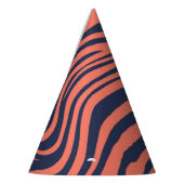 サンゴグラマラスタイガーストライプアニマルプリント パーティーハット (左)
