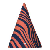 サンゴグラマラスタイガーストライプアニマルプリント パーティーハット (右)