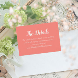 サンゴシンプルスタイル結婚詳細 エンクロージャーカード