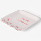 サンゴシンプルピンク植物性結婚植物 ペーパープレート (傾斜あり)