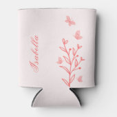 サンゴシンプルピンク植物缶クーラー 缶クーラー (正面)