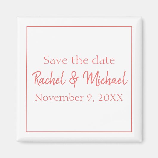 サンゴスタイリッシュと白色の磁石 マグネット (正面)